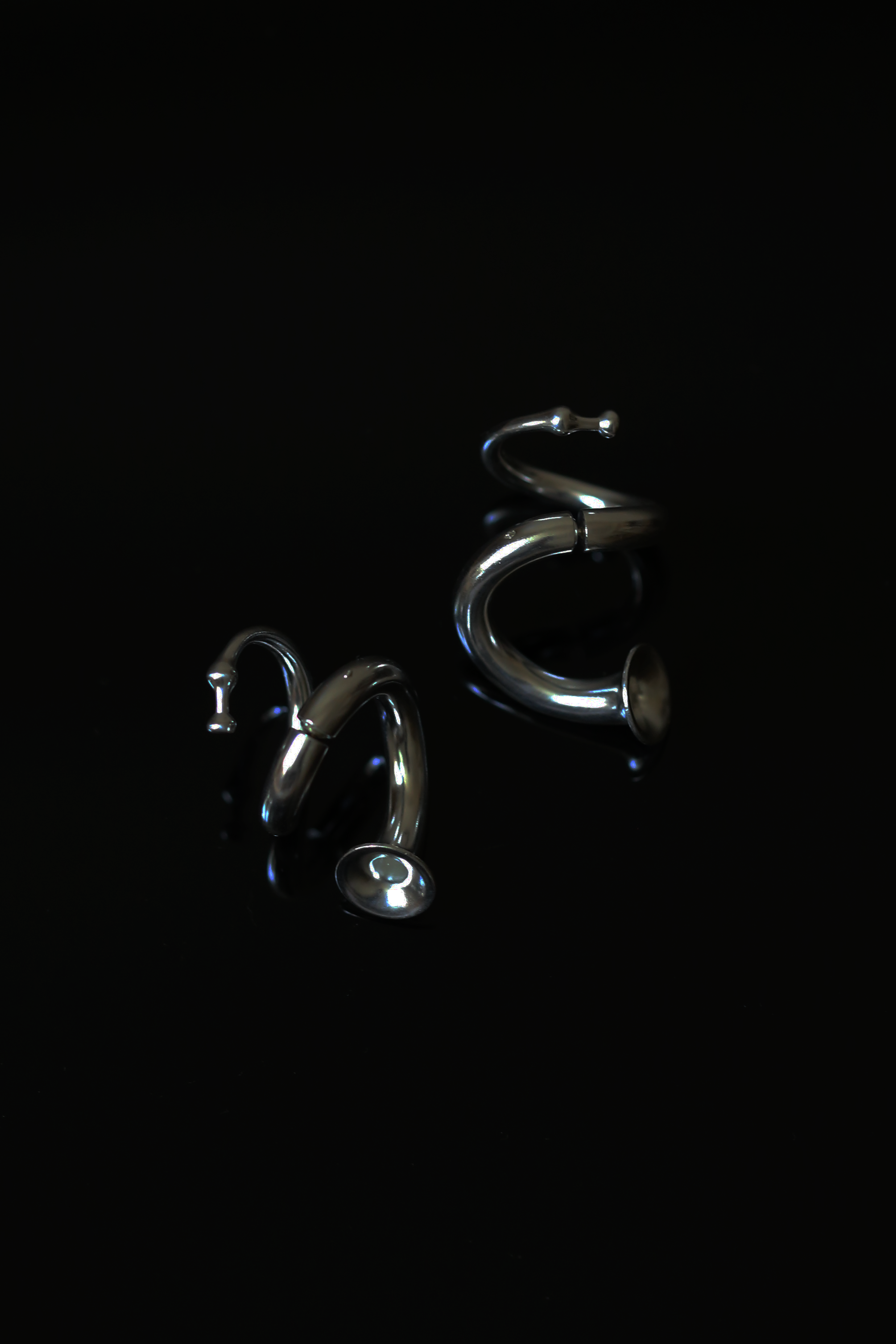 Earrings 'Les Trompettes Spirales'